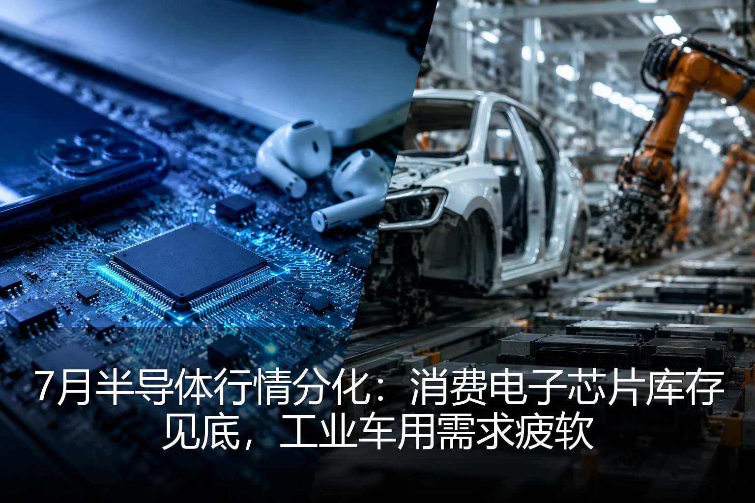 7月半导体行情分化：消费电子芯片库存见底，工业车用需求疲软