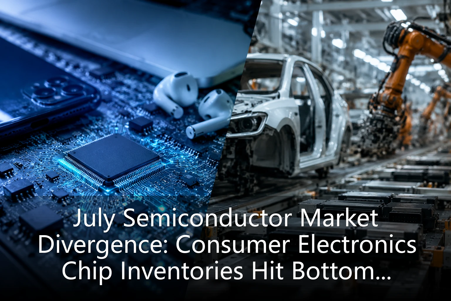 July Semiconductor Market Divergence: Consumer Electronics Chip Inventories Hit Bottom, Industrial and Automotive Demand Weak
