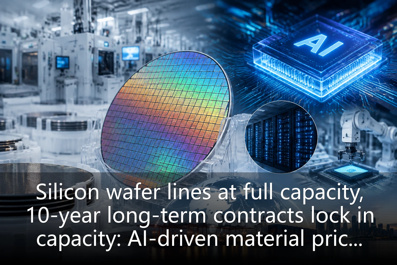 Silicon wafer lines at full capacity, 10-year long-term contracts lock in capacity: AI-driven material price hike cycle officially begins