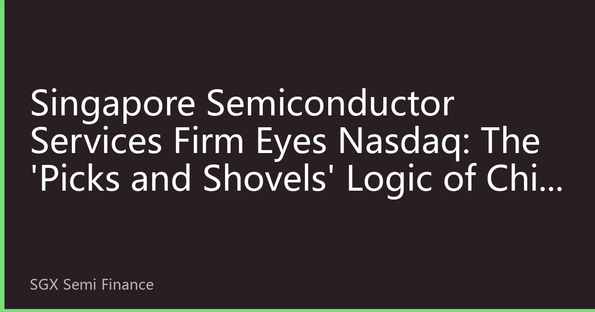 Singapore Semiconductor Services Firm Eyes Nasdaq: The 'Picks and Shovels' Logic of Chip Investment Heats Up
