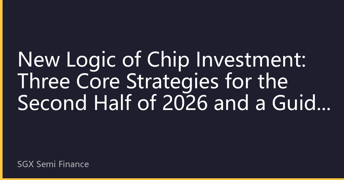 New Logic of Chip Investment: Three Core Strategies for the Second Half of 2026 and a Guide to Long-term Value Investment