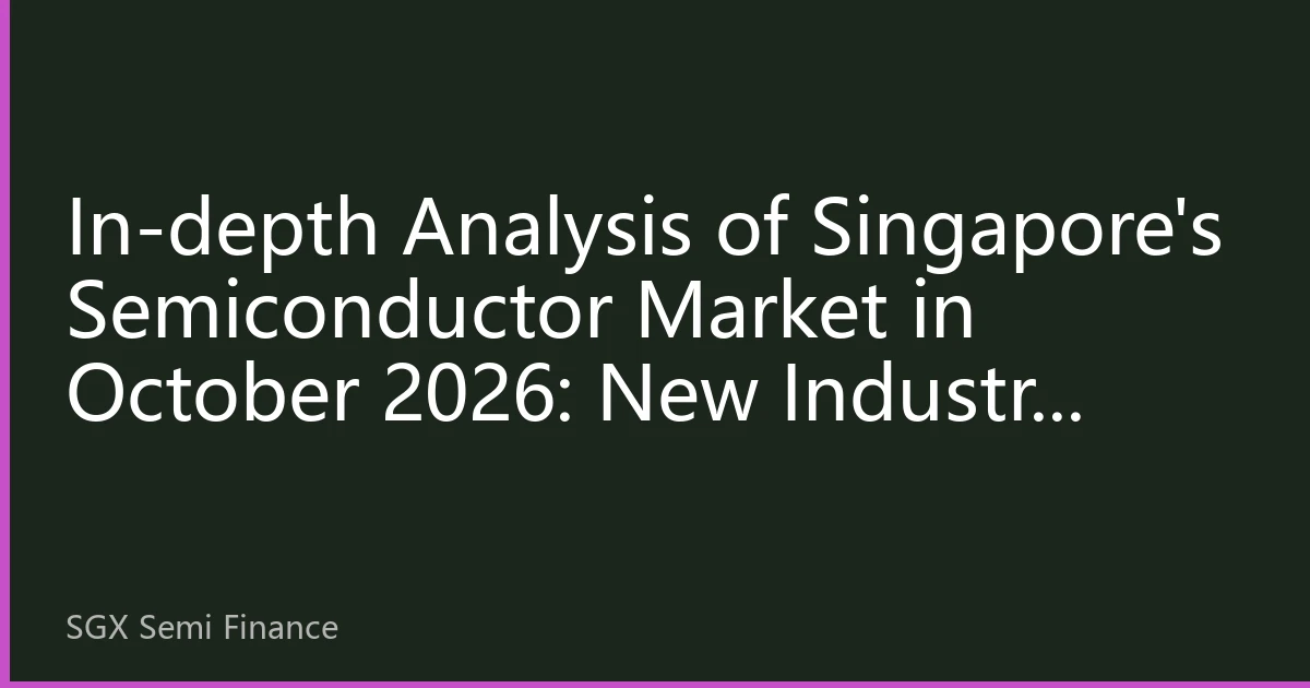 In-depth Analysis of Singapore's Semiconductor Market in October 2026: New Industry Landscape Amidst Diversifying AI Chip Demand