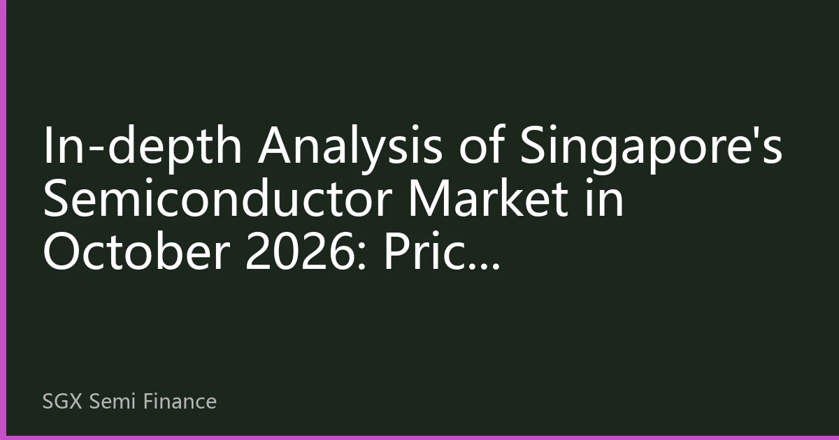 In-depth Analysis of Singapore's Semiconductor Market in October 2026: Price Reevaluation and Supply Chain Transformation Driven by AI and Automotive Chips