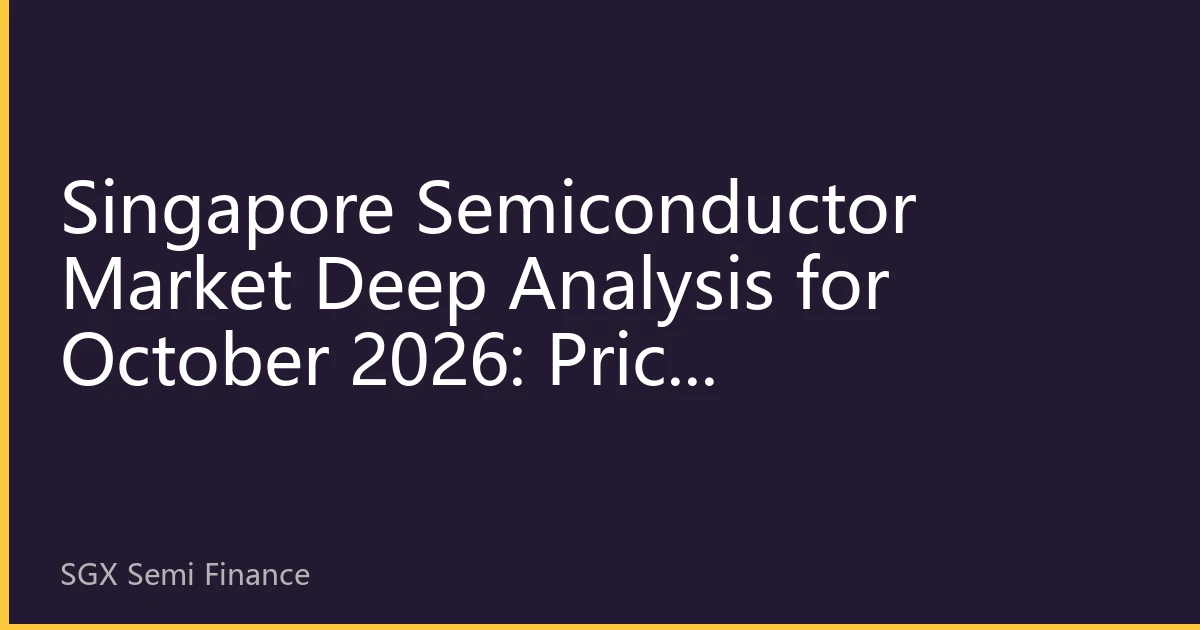 Singapore Semiconductor Market Deep Analysis for October 2026: Price Re-evaluation Cycle Driven by AI and Automotive Chips