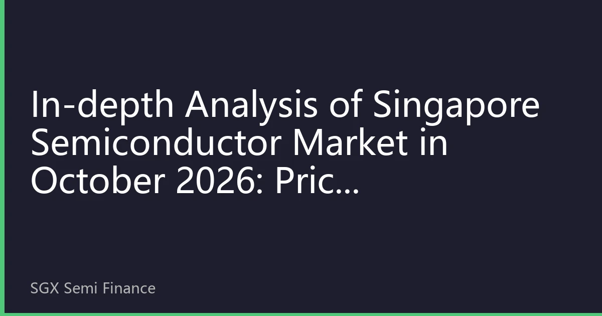 In-depth Analysis of Singapore Semiconductor Market in October 2026: Price Reassessment Cycle Driven by AI and Automotive Chips